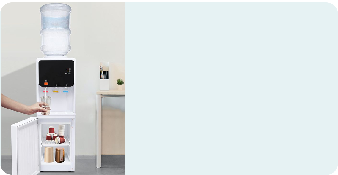 5 gallon bottled top loading electric R134a compressor cooling standing hot and cold water dispenser