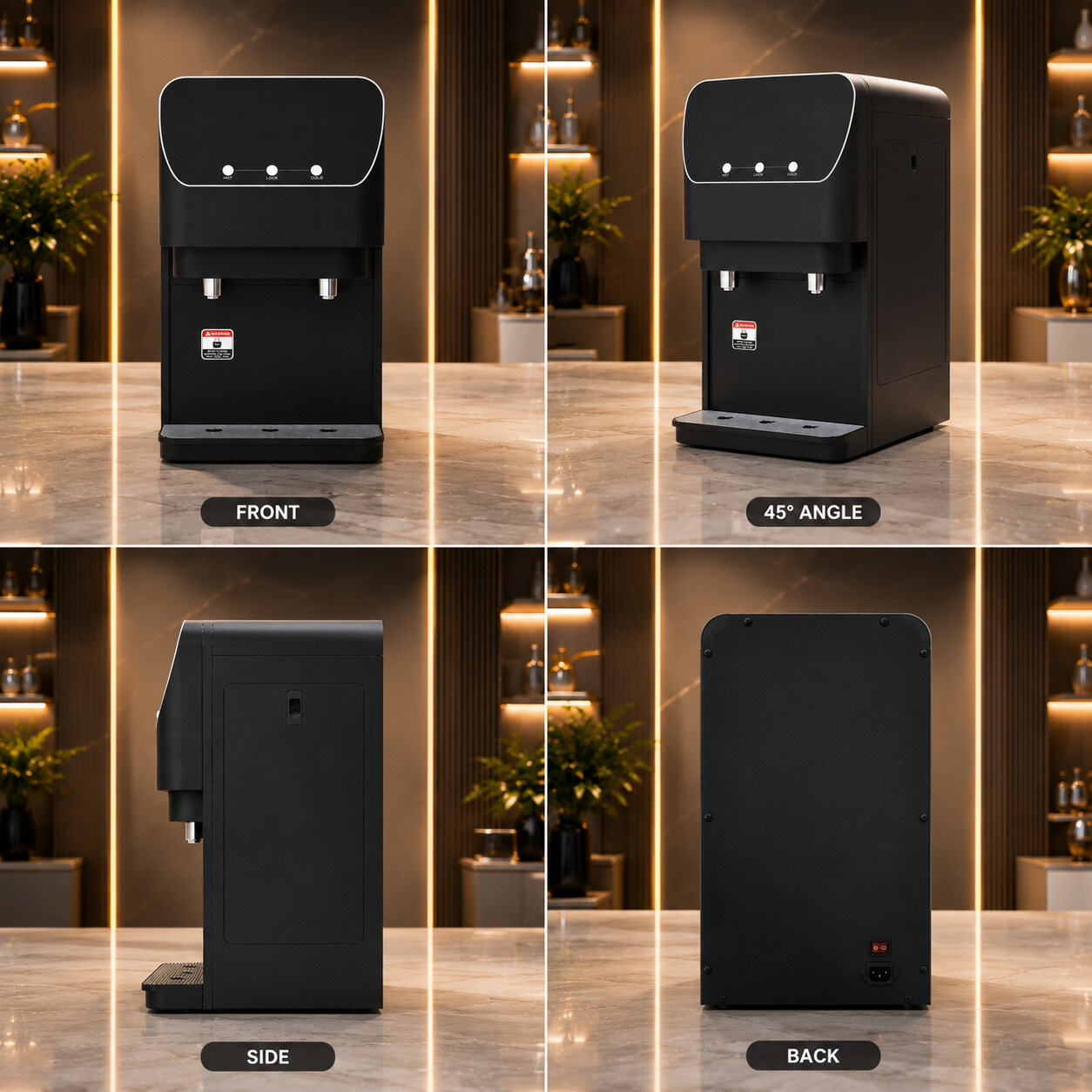 Compact Bottom Loading Hot and Cold Compressor Cooling Water Dispenser