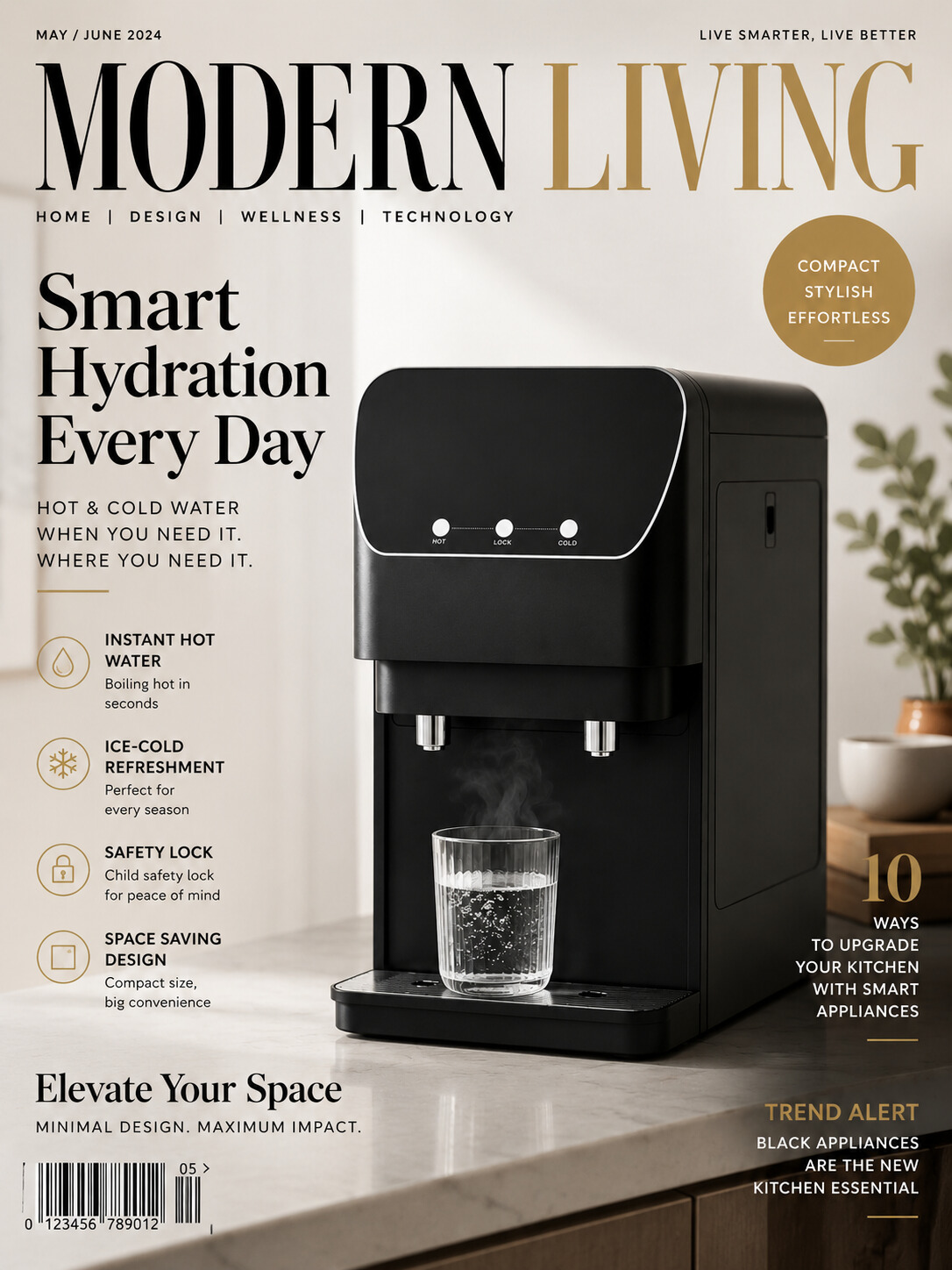 Premium Bottom Loading Hot and Cold Compressor Cooling Water Dispenser