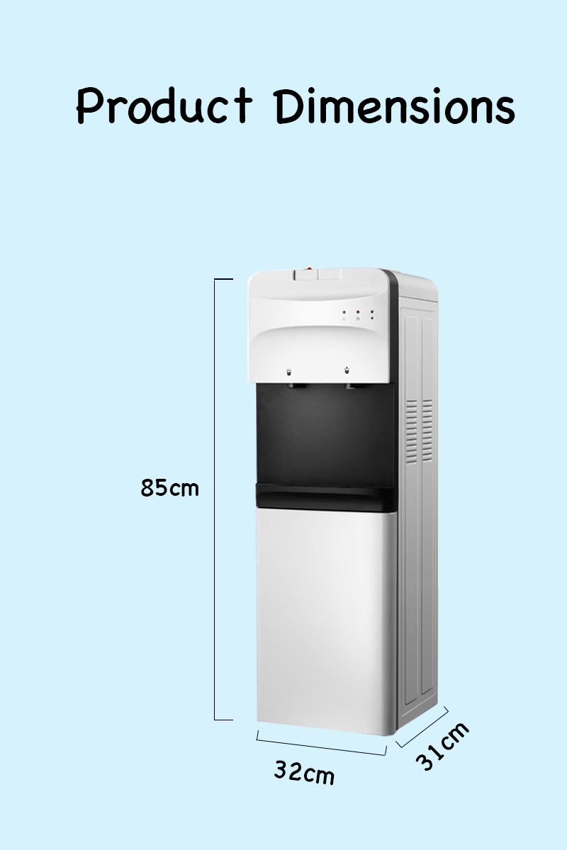 Durable Plastic Body 5 Gallon Bottled Top Loading Electric R134a Compressor Cooling Standing Hot and Cold Water Dispenser