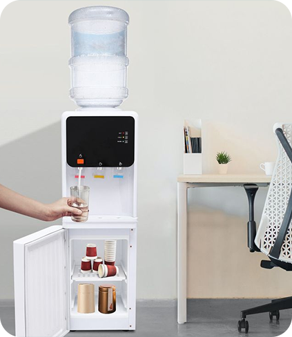 5 gallon bottled top loading electric R134a compressor cooling standing hot and cold water dispenser