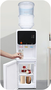 5 gallon bottled top loading electric R134a compressor cooling standing hot and cold water dispenser