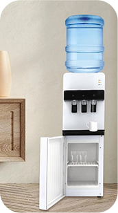 5 gallon bottled top loading electric R134a compressor cooling standing hot and cold water dispenser