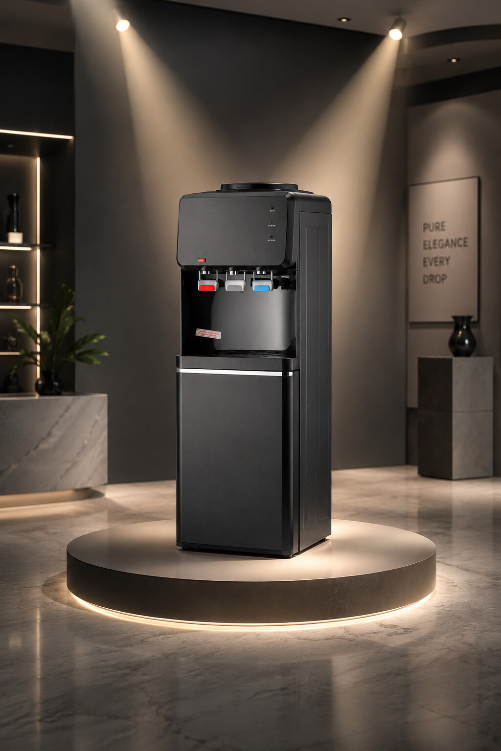 Black Compressor Cooling Water Dispenser for Office and Home