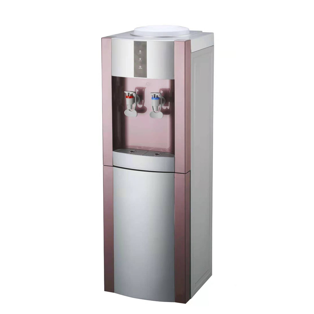 Rose Gold SS304 Standing Water Dispenser with Hot and Cold Compressor Cooling