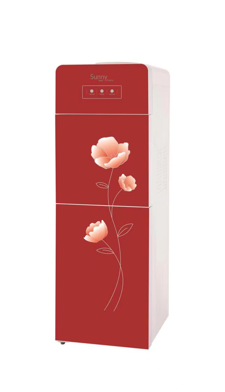 Floral Red SS304 Food Grade Standing Hot and Cold Water Dispenser with Compressor Cooling