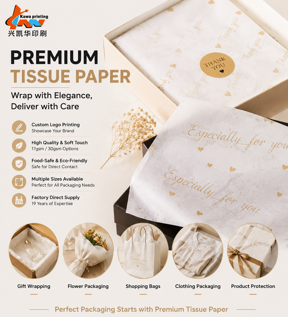 Premium Tissue Paper for Luxury Packaging