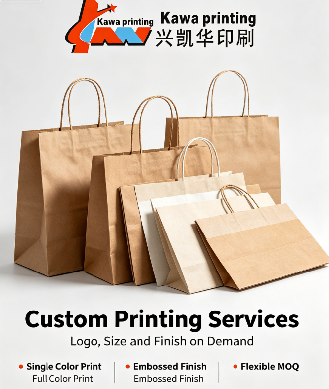 Premium Custom Kraft Handle Bags