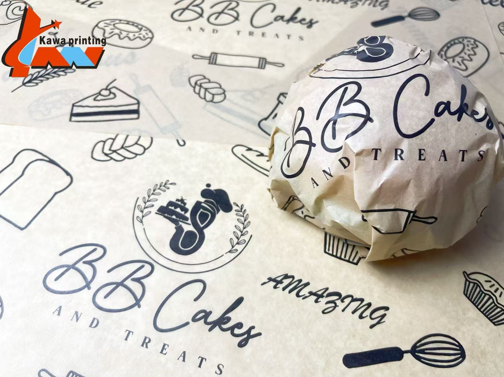 Food Grade Fluorine Free Greaseproof Paper PFAS Free Heat Resistant Waterproof Oil Proof Paper For Food Packaging Baking Wrapping