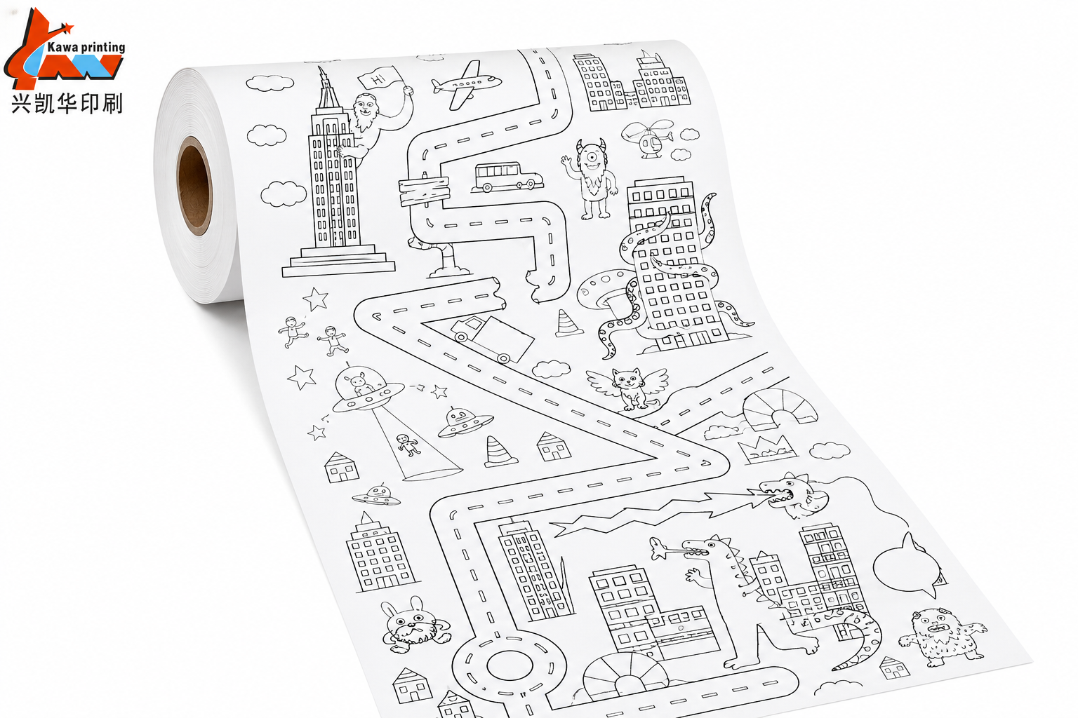 Premium Kids Coloring Paper Roll