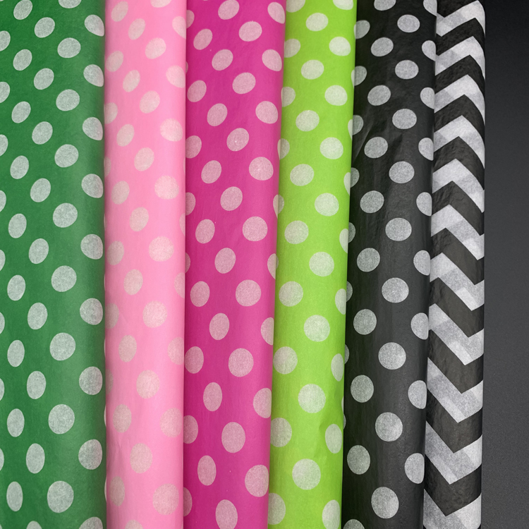 Colorful Polka Dot Tissue Paper for Gift Wrapping, Party Packaging, Gift Box Filler & DIY Crafts  Product Description