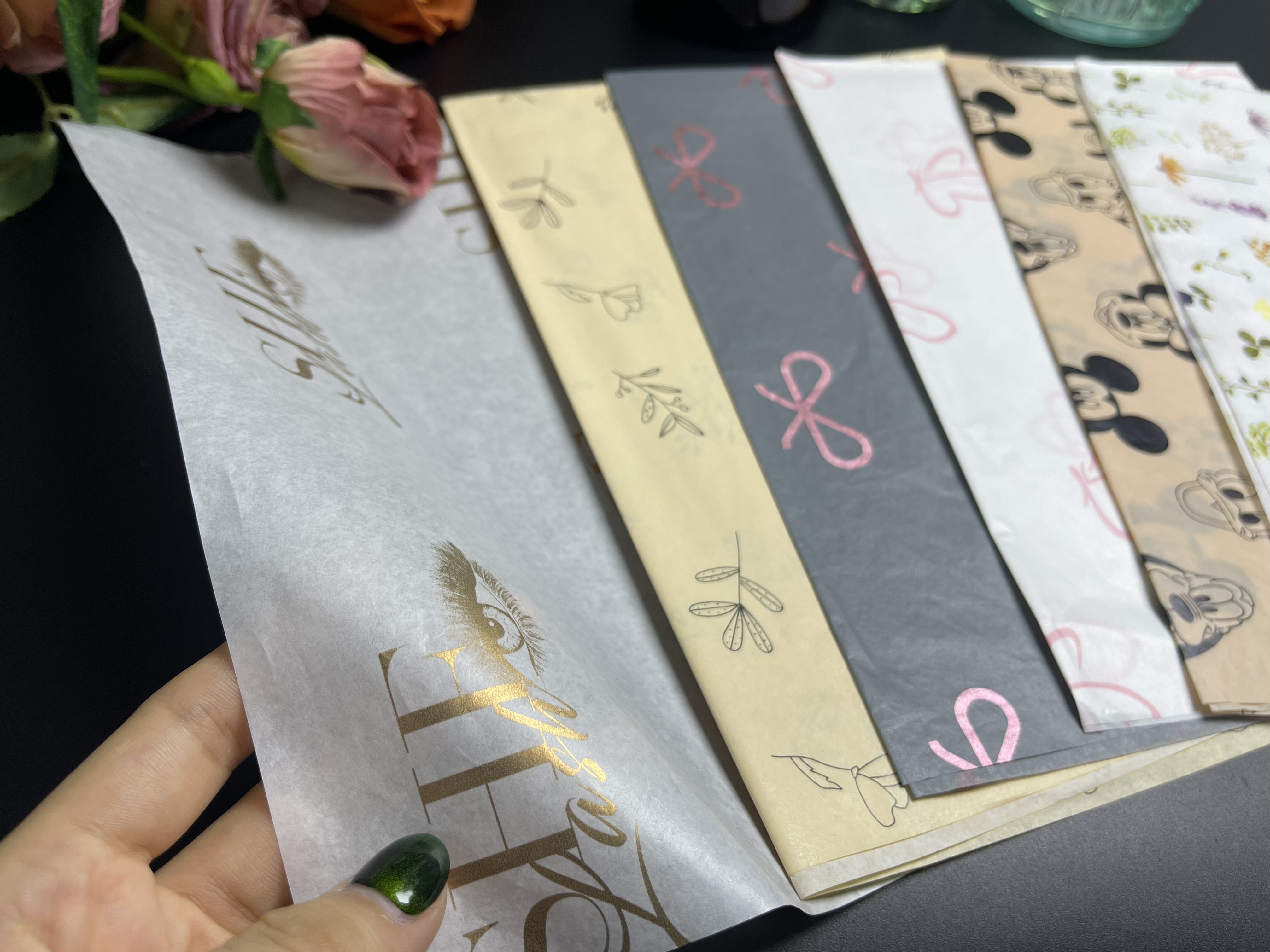 Eco Friendly Custom Tissue Paper – Full Logo Print for Premium Packaging