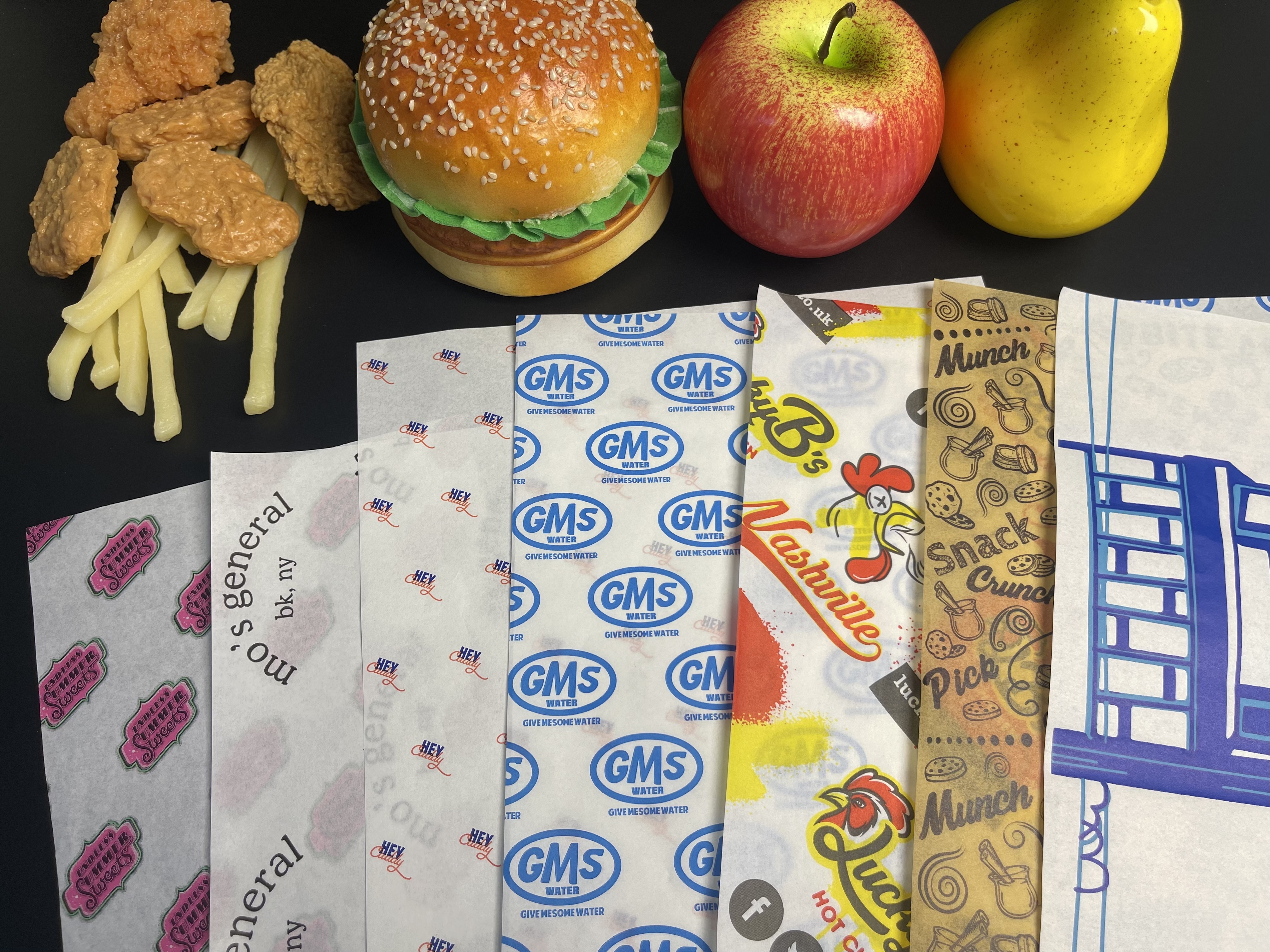 Customized Food Kraft PE Paper Hamburger Sandwich Paper for Food Packaging Kitchen Paper, Oil-absorbing Paper for Deep-frying