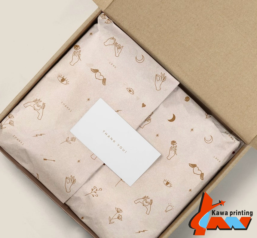 Factory Wholesale Custom Printed Logo Tissue Paper Eco Friendly Packaging Wrapping Paper for Apparel Gift Packaging