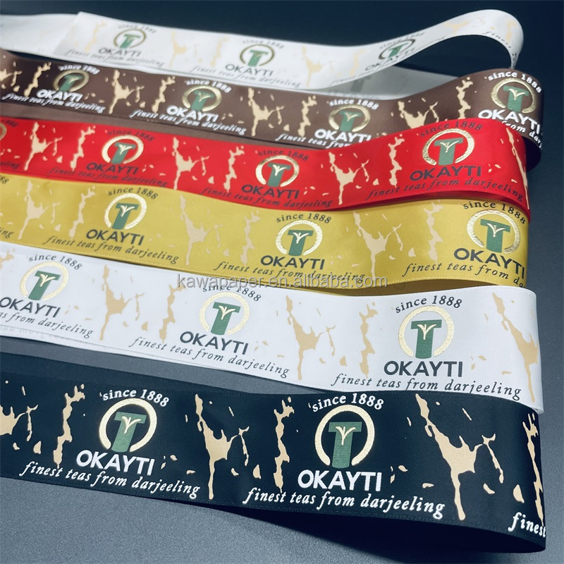Custom Printed Ribbon | Personalized Logo Ribbon | Luxury Gift Packaging Ribbon