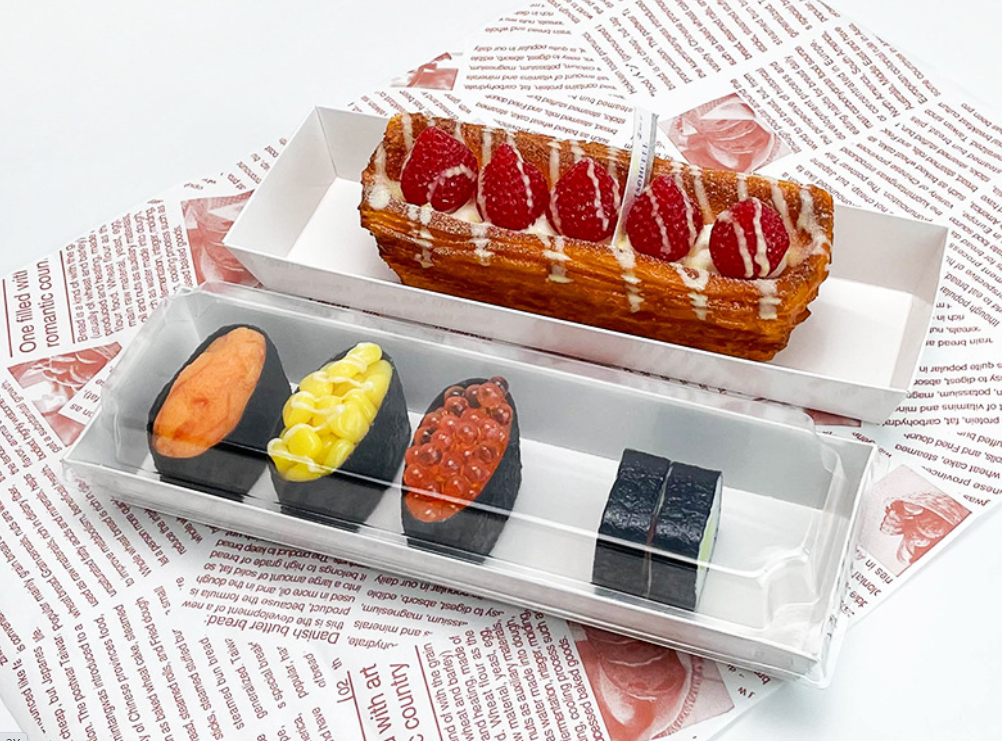 Custom Kraft Food Packaging Box with Transparent PET Lid | Takeaway Dessert, Sushi & Bakery Packaging Container