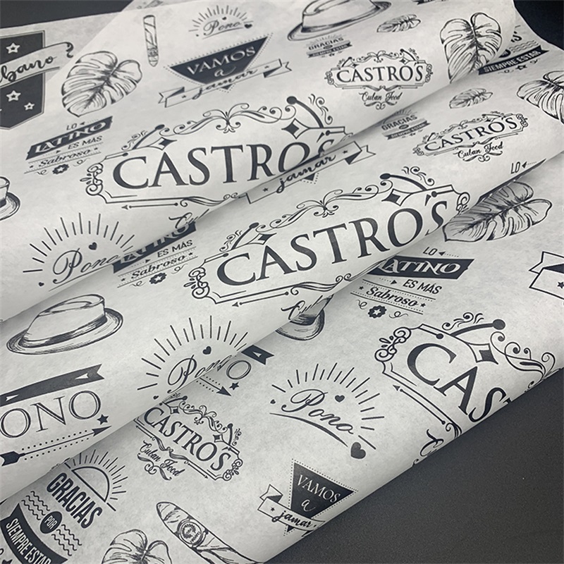 Food Grade Greaseproof Paper | Kit 7 Grease Resistant Food Wrapping Paper | Custom Printed Packaging Paper