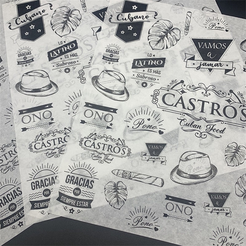 Food Grade Greaseproof Paper | Kit 7 Grease Resistant Food Wrapping Paper | Custom Printed Packaging Paper