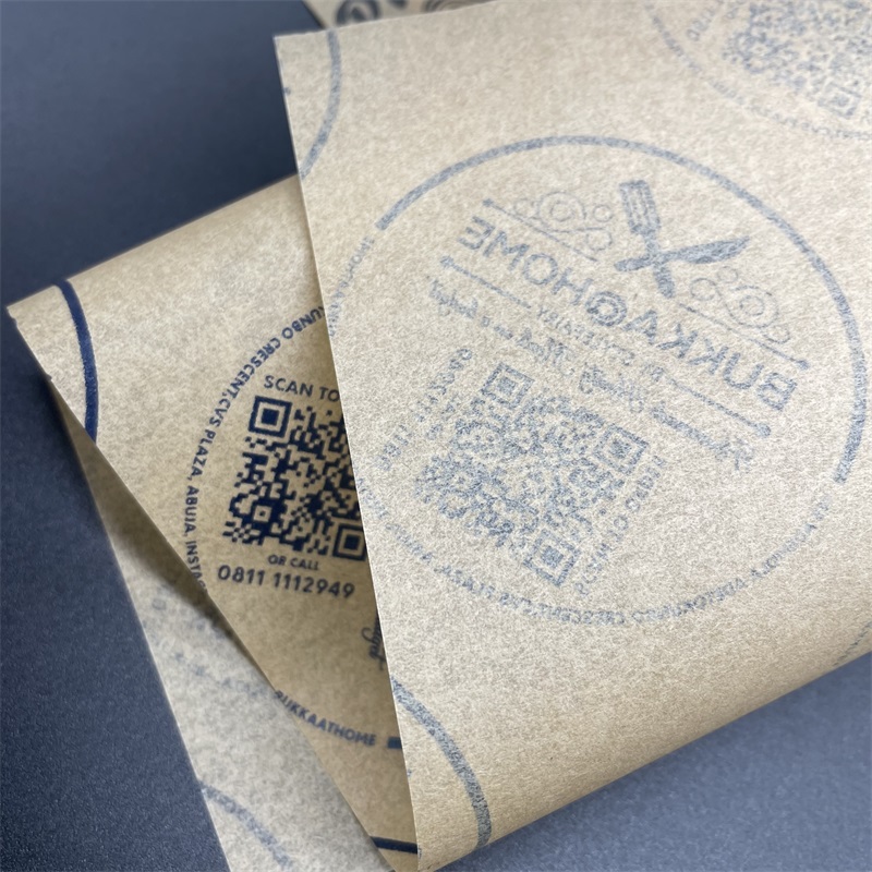 Brown PFAS-Free Greaseproof Paper | Custom Printed Food Wrapping Paper | Eco-Friendly Packaging Solution