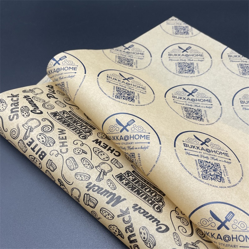 Brown PFAS-Free Greaseproof Paper | Custom Printed Food Wrapping Paper | Eco-Friendly Packaging Solution
