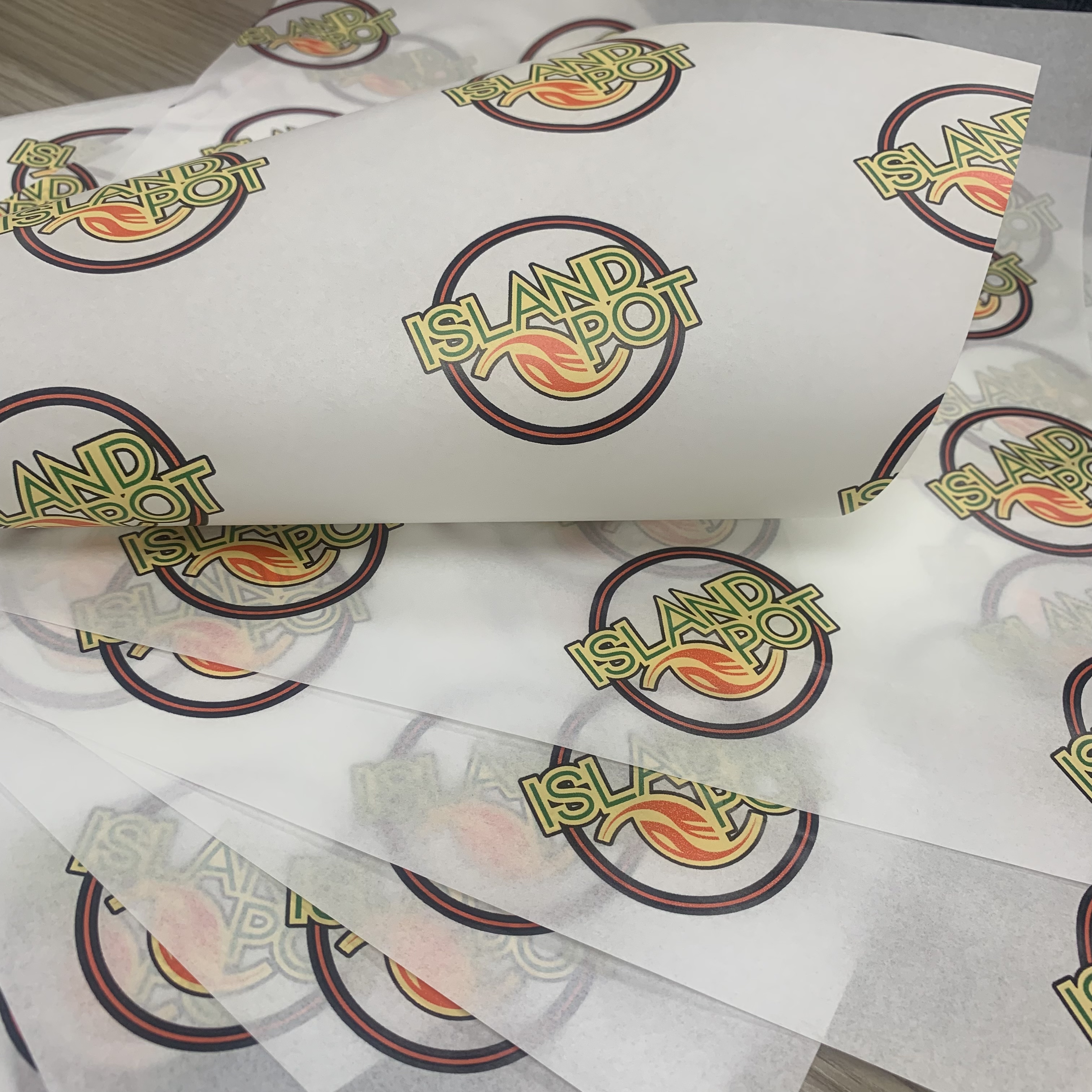 Food Grade Greaseproof Wrapping Paper | PFAS-Free Custom Printed Paper for Burger, Bakery & Takeaway Packaging | Custom Size & GSM Available