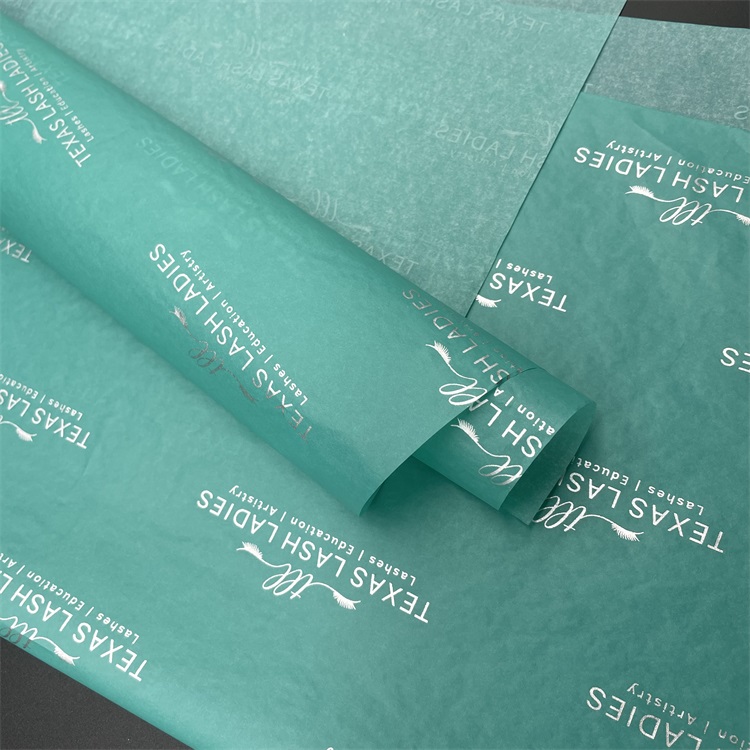 Custom Mint Green Logo Printed Tissue Paper | Branded Packaging Tissue Paper | Premium Gift & Apparel Wrapping Paper