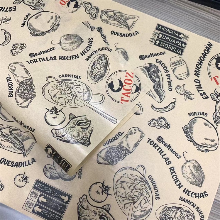 PFAS-Free Greaseproof Paper | Custom Printed Food Wrapping Paper | Multiple GSM Options