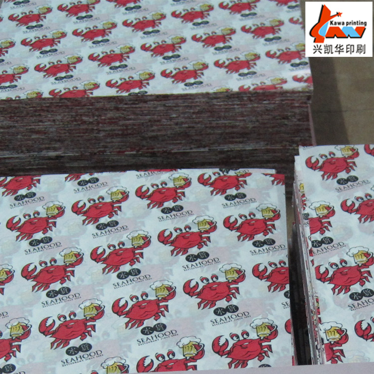 Custom Printed Food Grade Greaseproof Paper – Seafood Wrapping Paper for Crab, Lobster & Fast Food Packaging