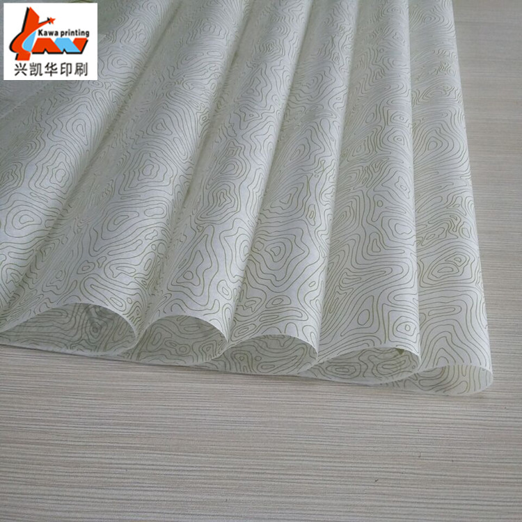 Custom Printed Topographic Pattern Tissue Paper | Luxury Branded Gift Wrapping Paper for Retail Packaging
