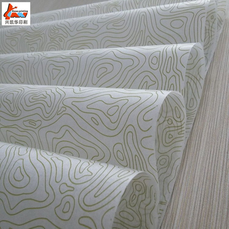 Custom Printed Topographic Pattern Tissue Paper | Luxury Branded Gift Wrapping Paper for Retail Packaging