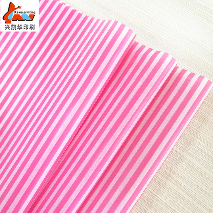 Custom Pink Striped Tissue Paper | Premium Printed Gift Wrapping Paper for Retail & Boutique Packaging