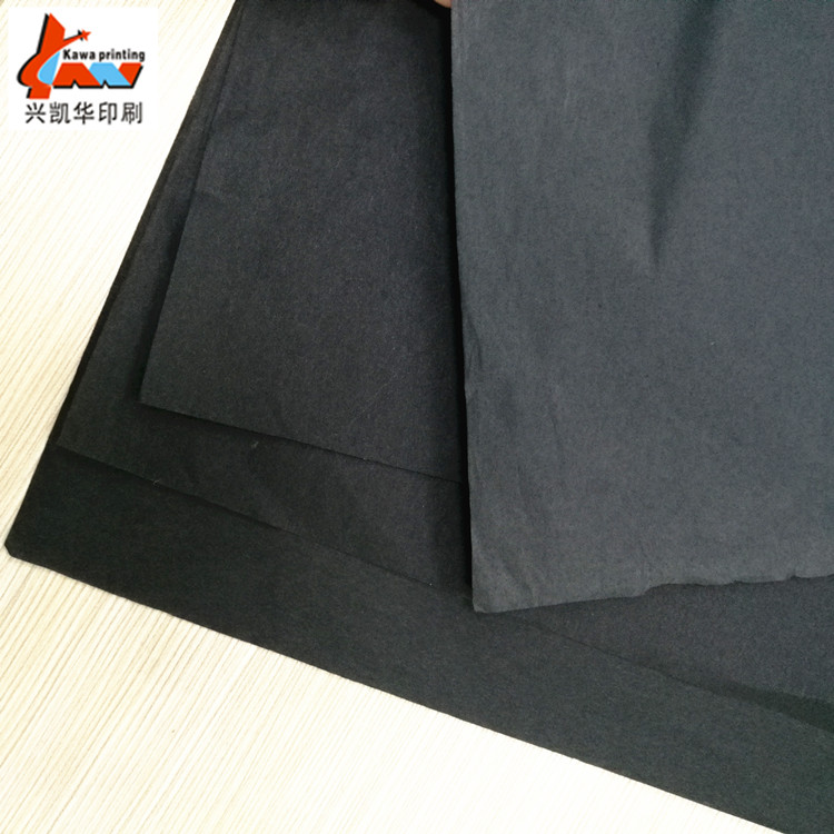 Matte Black Tissue Paper | Luxury Black Packaging Paper | Custom Logo Printed Gift Wrapping Tissue