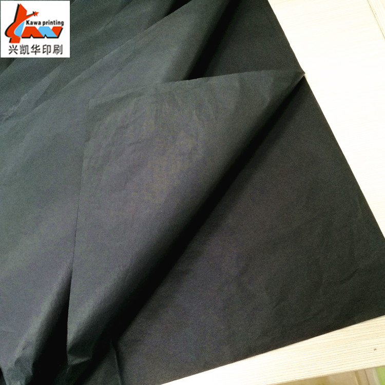 Matte Black Tissue Paper | Luxury Black Packaging Paper | Custom Logo Printed Gift Wrapping Tissue