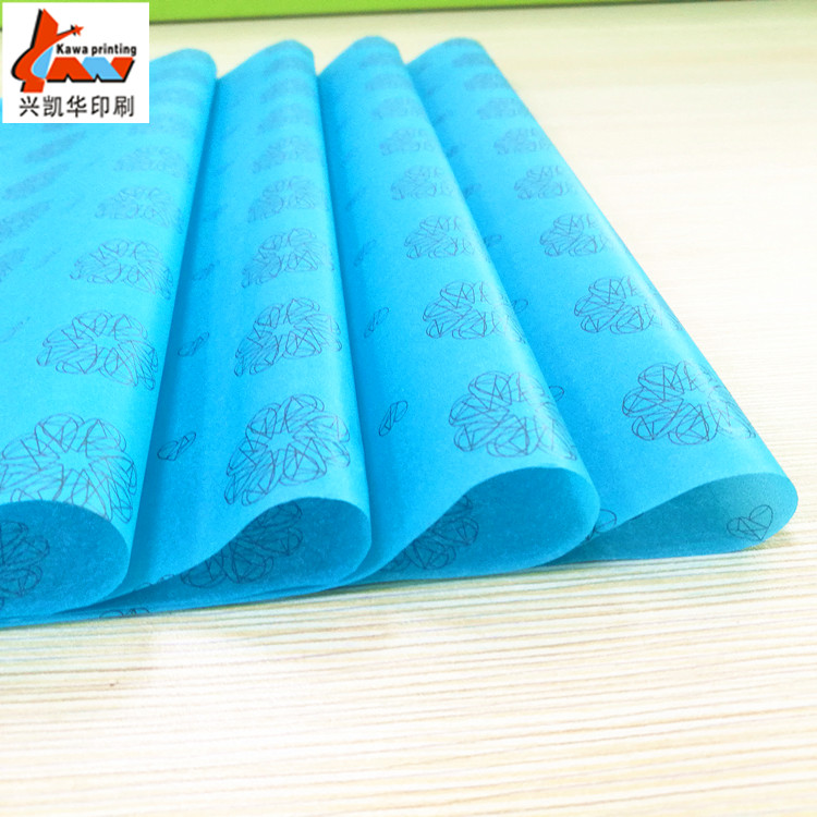 Custom Printed Tissue Paper for Clothing | Blue Logo Packaging Tissue Paper | Premium Apparel Wrapping Paper