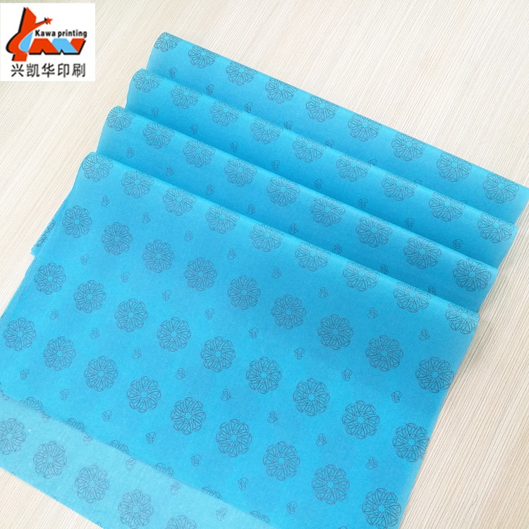 Custom Printed Tissue Paper for Clothing | Blue Logo Packaging Tissue Paper | Premium Apparel Wrapping Paper