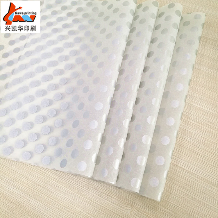Pearl White Dot Printed Tissue Paper | Custom Luxury Packaging Tissue | Apparel & Gift Wrapping Paper