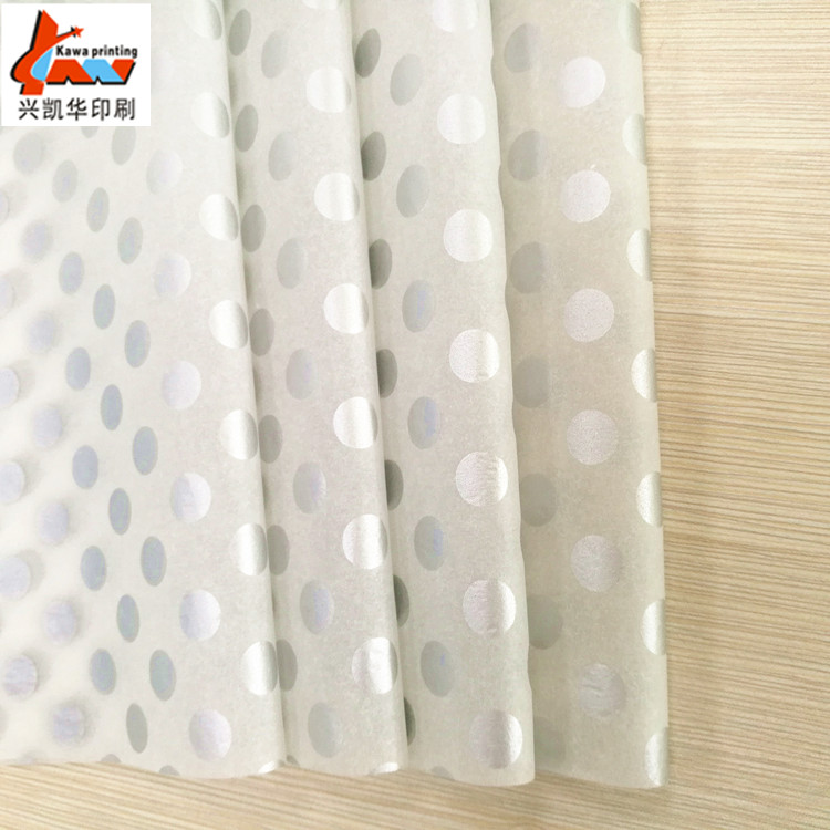 Pearl White Dot Printed Tissue Paper | Custom Luxury Packaging Tissue | Apparel & Gift Wrapping Paper