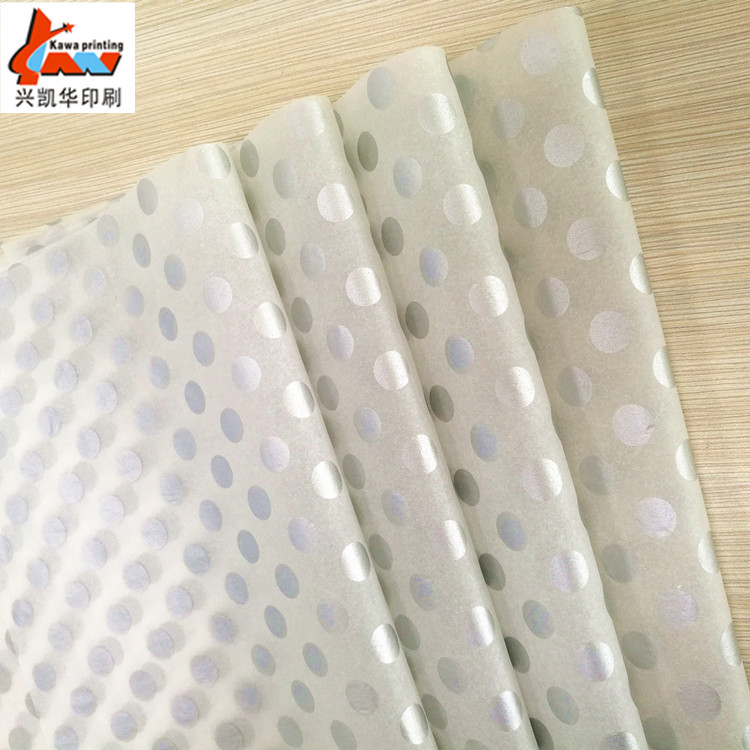 Pearl White Dot Printed Tissue Paper | Custom Luxury Packaging Tissue | Apparel & Gift Wrapping Paper
