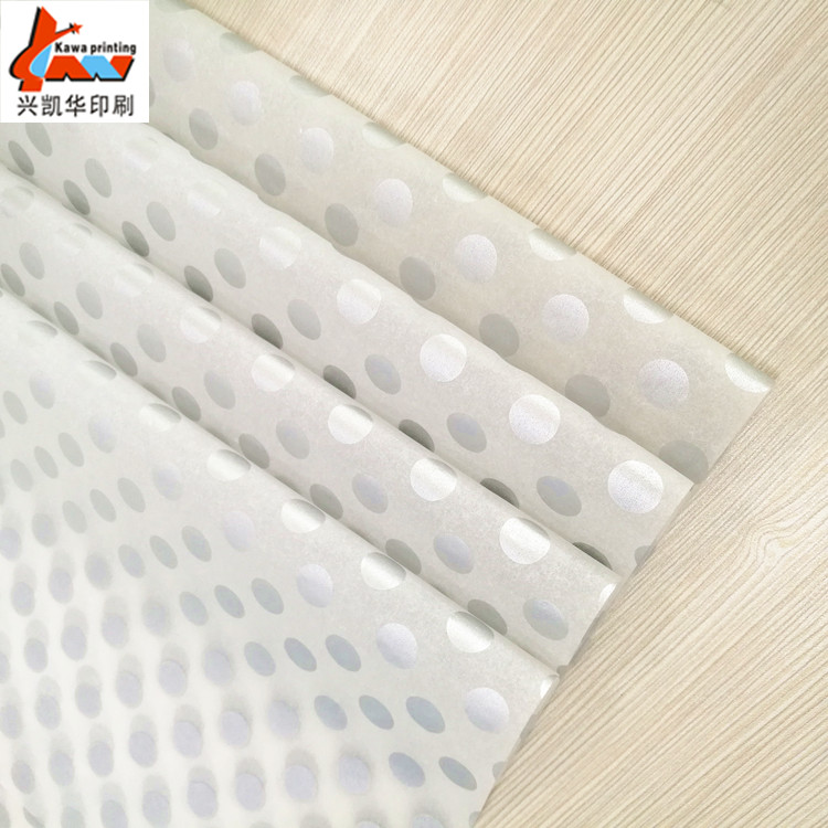 Pearl White Dot Printed Tissue Paper | Custom Luxury Packaging Tissue | Apparel & Gift Wrapping Paper