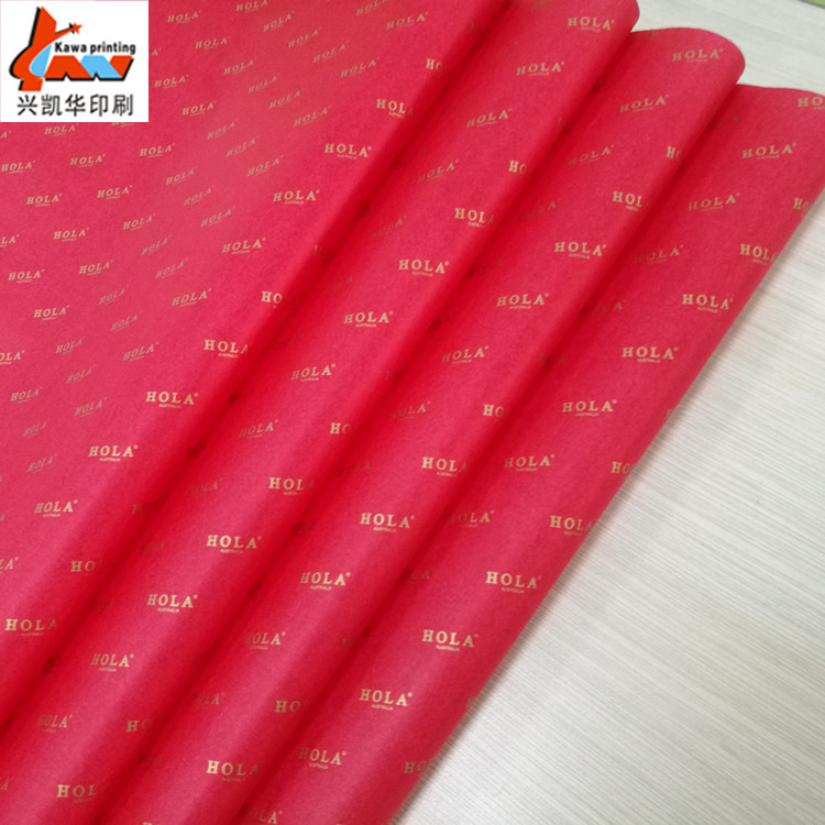 Custom Red Logo Printed Tissue Paper | Luxury Gift Wrapping Paper | Branded Packaging Tissue for Apparel & Retail