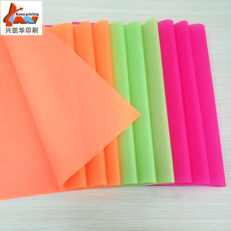 Custom Fluorescent Color Printed Tissue Paper | Vibrant Logo Packaging Paper | Luxury Gift Wrapping Tissue Paper