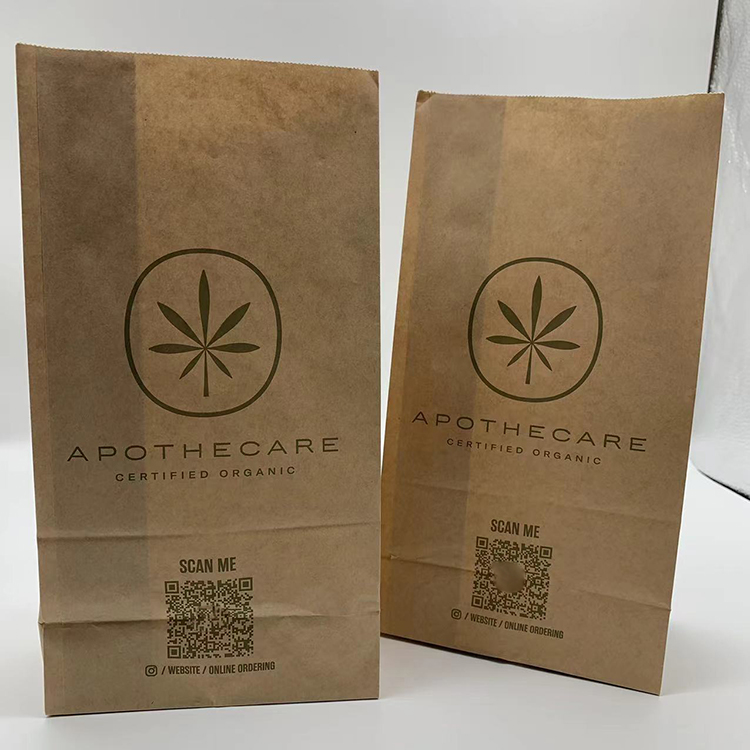 Custom Food Grade Square Bottom Paper Bags | Greaseproof Bakery & Takeaway Paper Bags