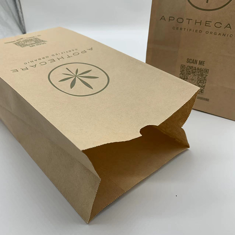 Custom Food Grade Square Bottom Paper Bags | Greaseproof Bakery & Takeaway Paper Bags
