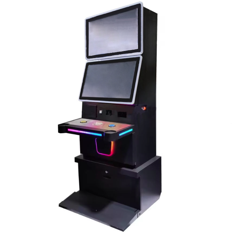 Fury Series Skill Cabinet 23.6Inch Dual Touch Screen Game Customized Black 36 Pin For Amusement Cabinet