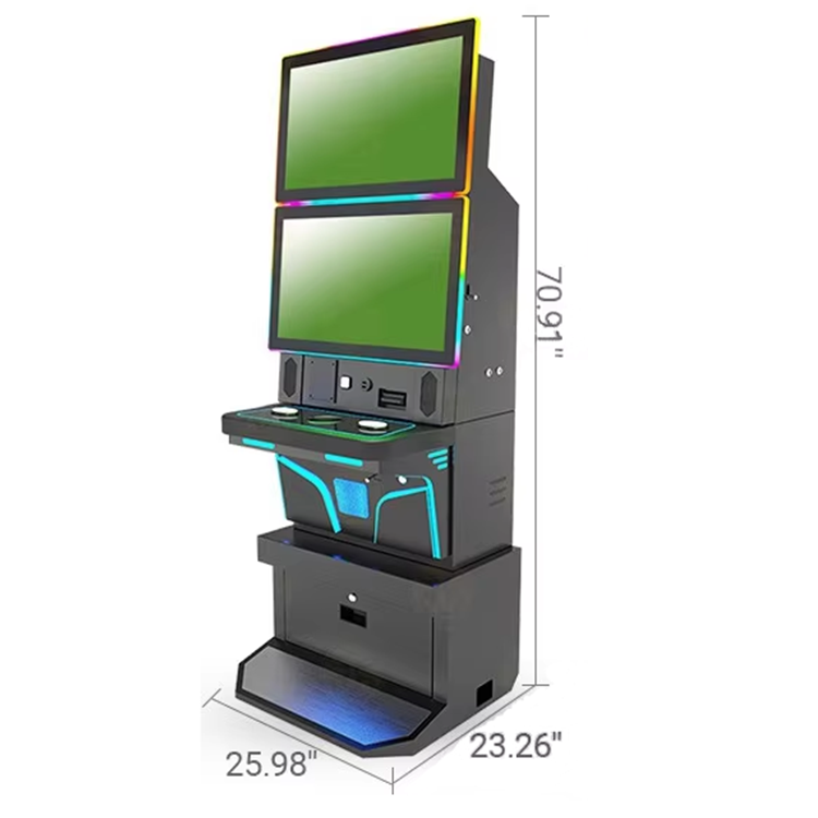 Fury Series Skill Cabinet 23.6Inch Dual Touch Screen Game Customized Black 36 Pin For Amusement Cabinet
