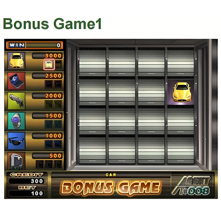 Agent 008 / Spy Games Single Skill Games Board Yellow PCB Board with Silver Case for Coin Operated Arcade Game Amusement Machine