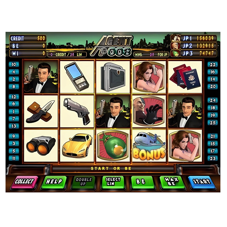 Agent 008 / Spy Games Single Skill Games Board Yellow PCB Board with Silver Case for Coin Operated Arcade Game Amusement Machine