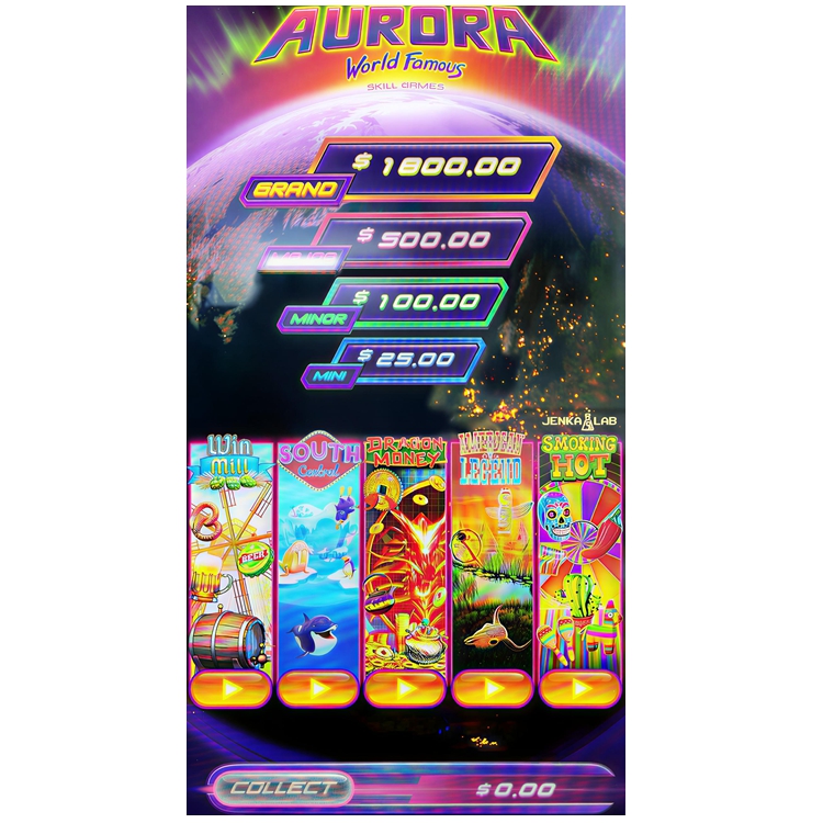 Aurora World Famous Skill Games 5in1 JKL Vertical PC Case PCB Game  Board with Preview & Skill for Arcade Game Amusement Machine