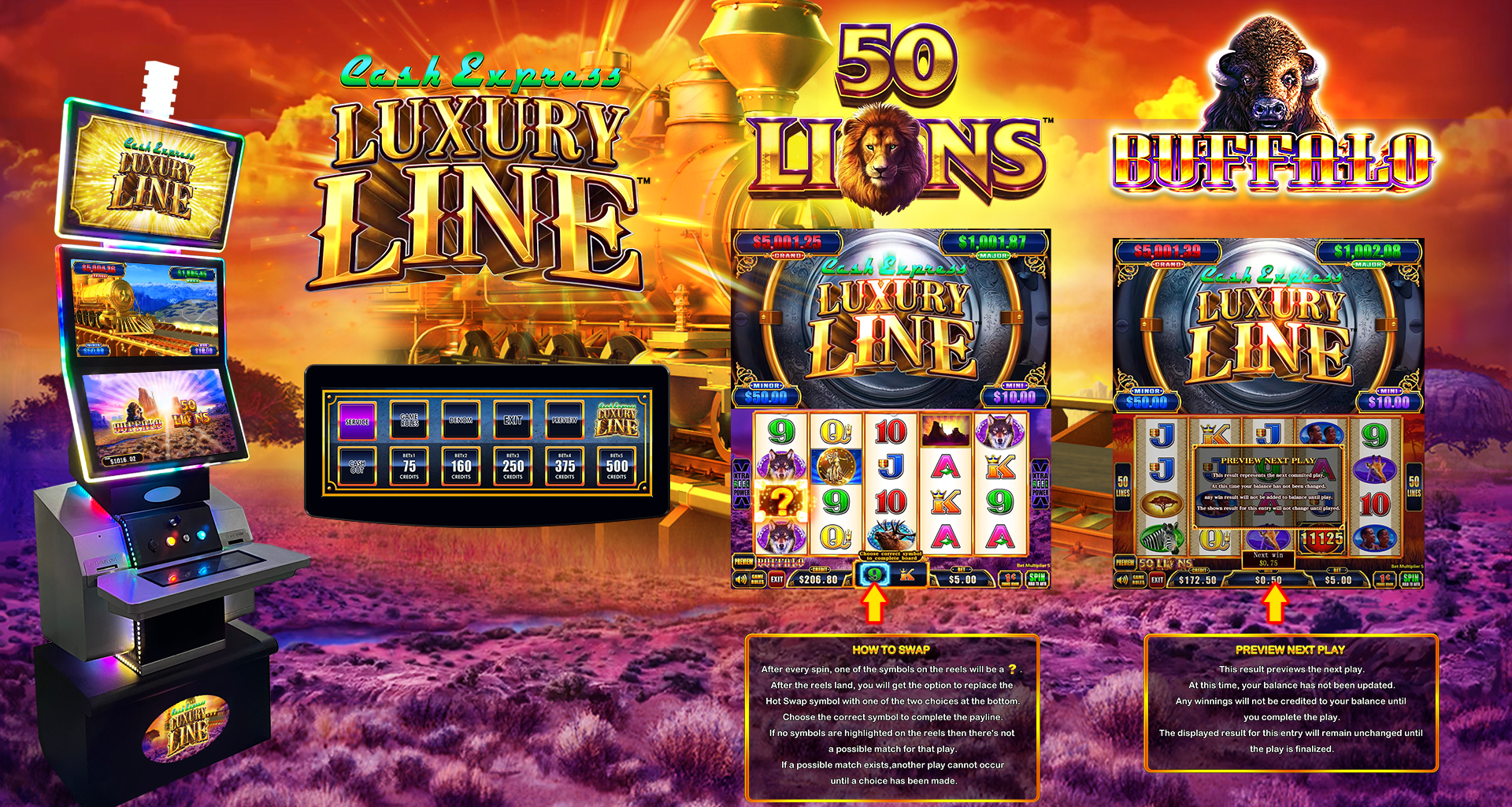Cash Express Luxury line 2in1 Skill Preview multi game