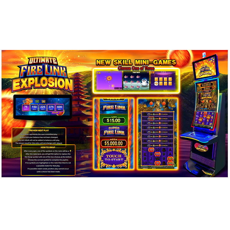 HET Ultimate Fire Link  Explosion Skill Game Board Preview Skill Follow Feature PCB Game Board for Arcade Game Amusement Machine